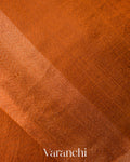 Copper Brown Pure Mulberry Silk Handloom Saree