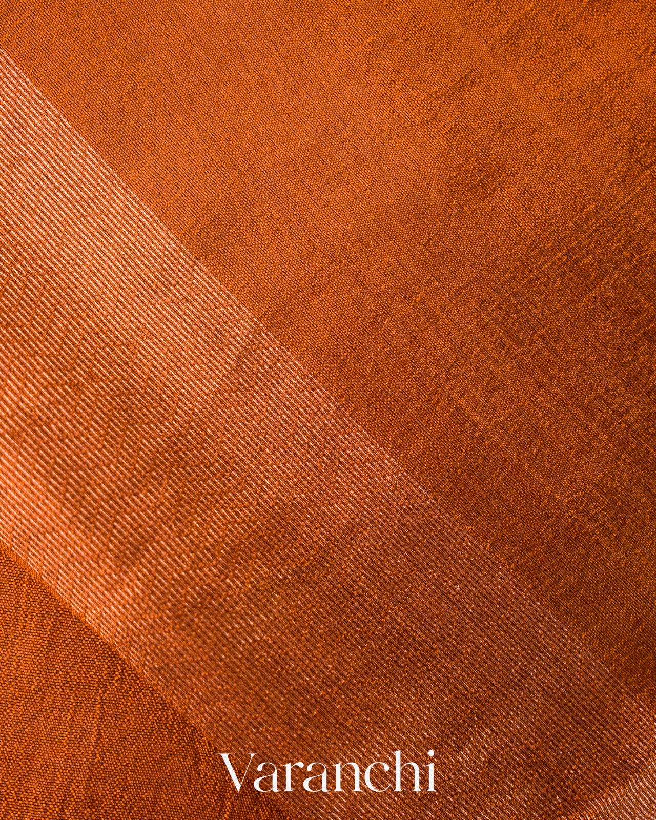 Copper Brown Pure Mulberry Silk Handloom Saree