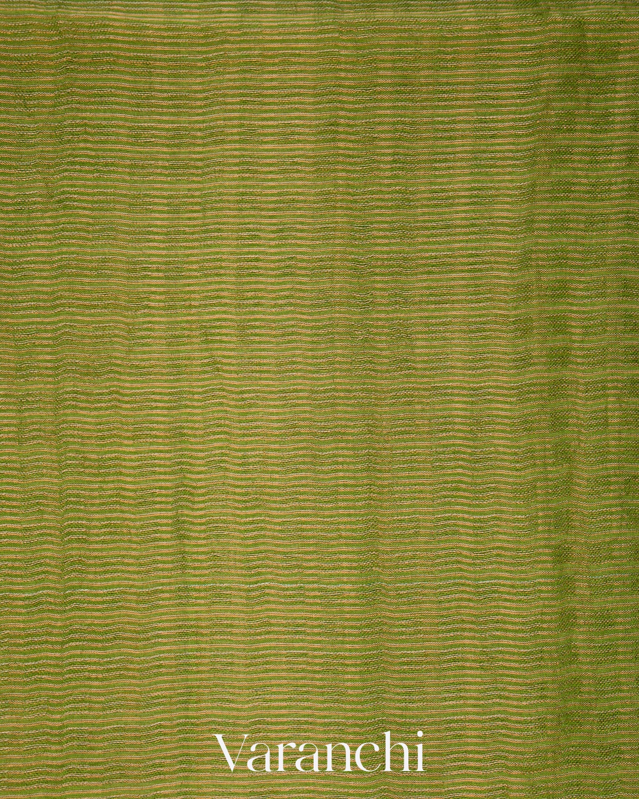Leafy Green Sequin Pure Muslin Silk Handloom Saree