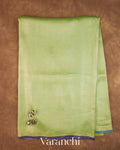 Lime Green Pure Moonga Georgette Tissue Silk Saree