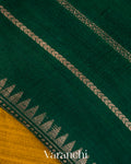 Mustard Yellow Pure Raw Silk Handloom Saree