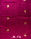 Magenta Pure Raw Silk Handloom Saree
