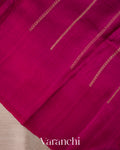 Off White Pure Raw Silk Handloom Saree