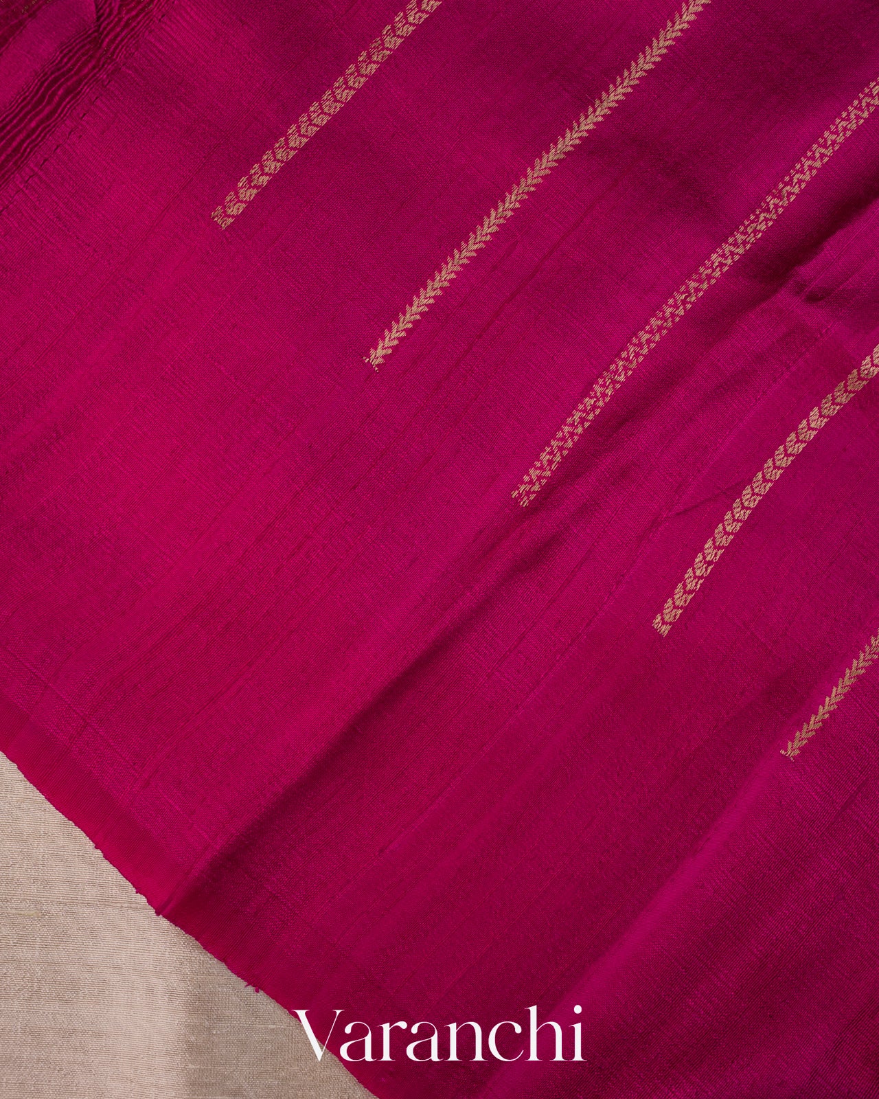 Off White Pure Raw Silk Handloom Saree
