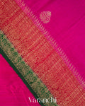 Rani Pink Pure Raw Silk Handloom Saree