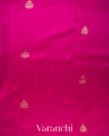 Rani Pink Pure Raw Silk Handloom Saree