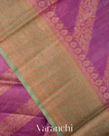 Purple Lehariya Pure Tussar Silk Saree