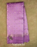 Lavender Pure Dupion Silk Saree