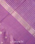 Lavender Pure Dupion Silk Saree