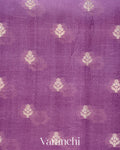 Lavender Pure Dupion Silk Saree