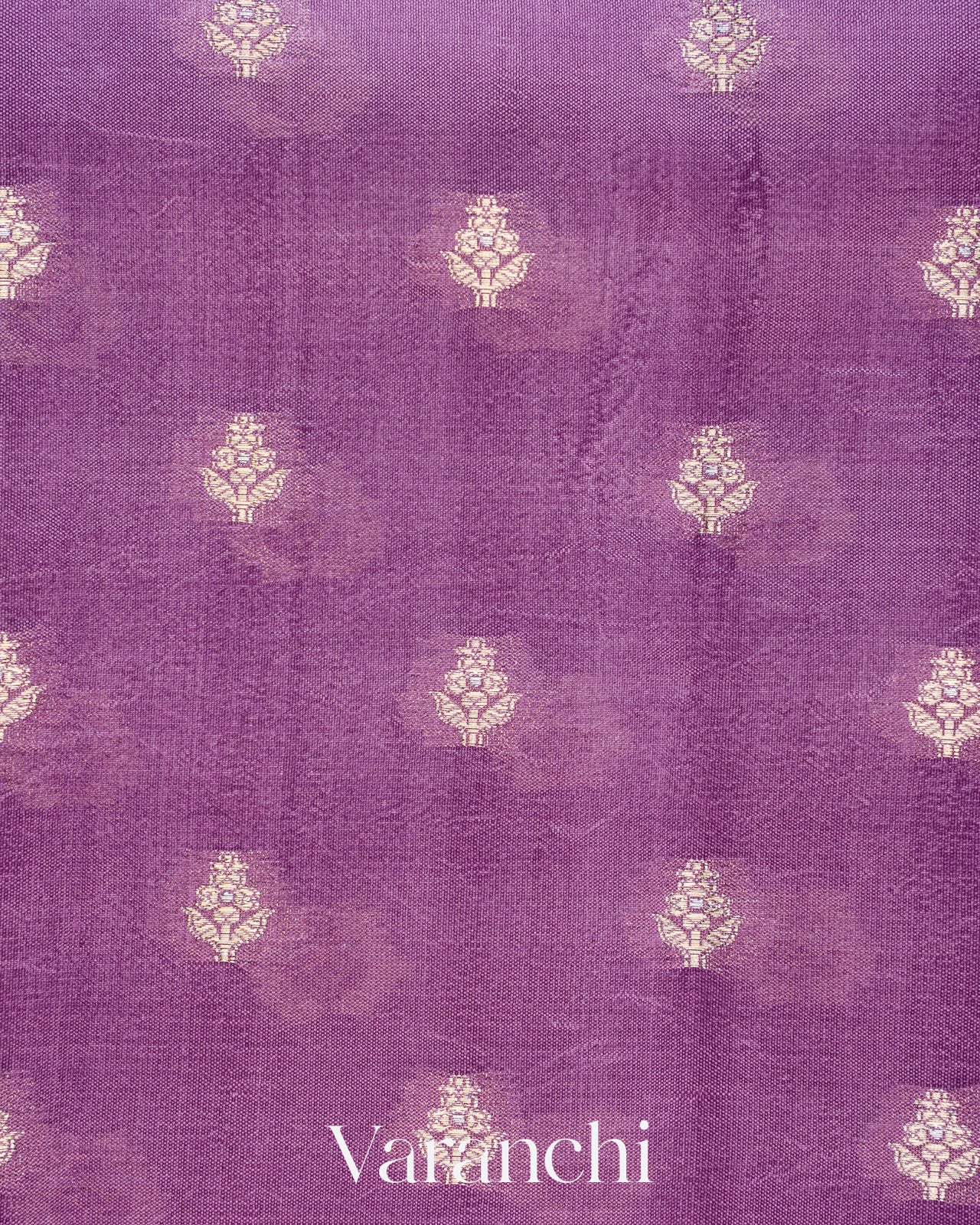 Lavender Pure Dupion Silk Saree