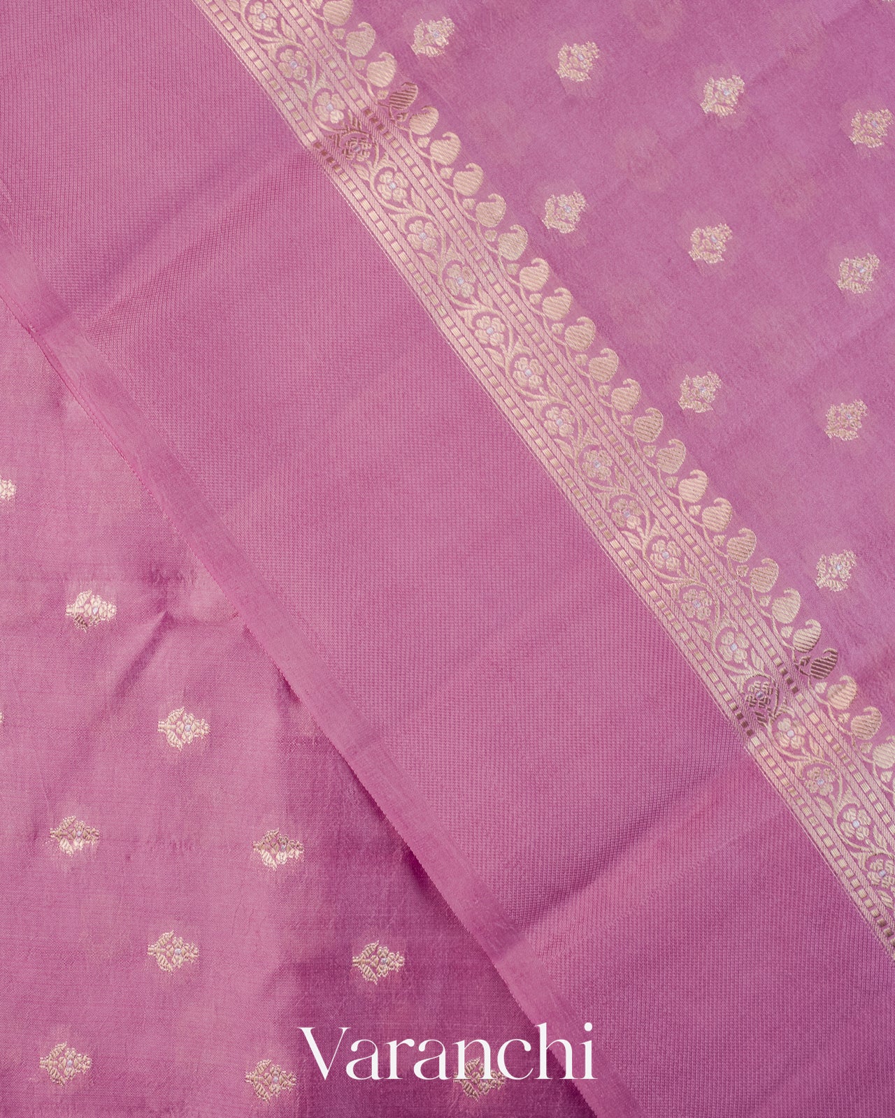 Baby Pink Pure Dupion Silk Saree