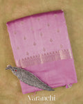 Baby Pink Pure Dupion Silk Saree