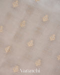 Off White Pure Dupion Silk Saree