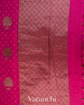 Rani Pink Bandhani Pure Chiniya Silk Saree
