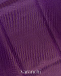 Purple Checkered Pure Katan Silk Saree