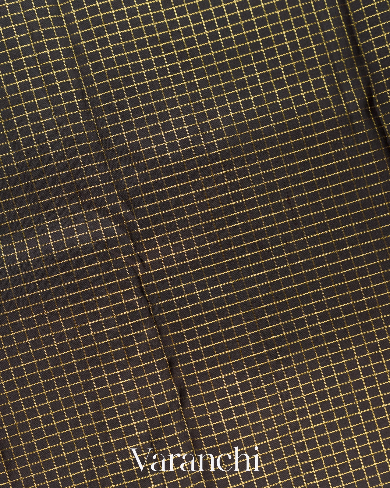 Black Checkered Pure Kanchipuram Silk Handloom Saree