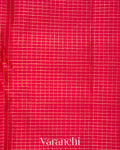 Rani Pink Checkered Pure Kanchipuram Silk Handloom Saree