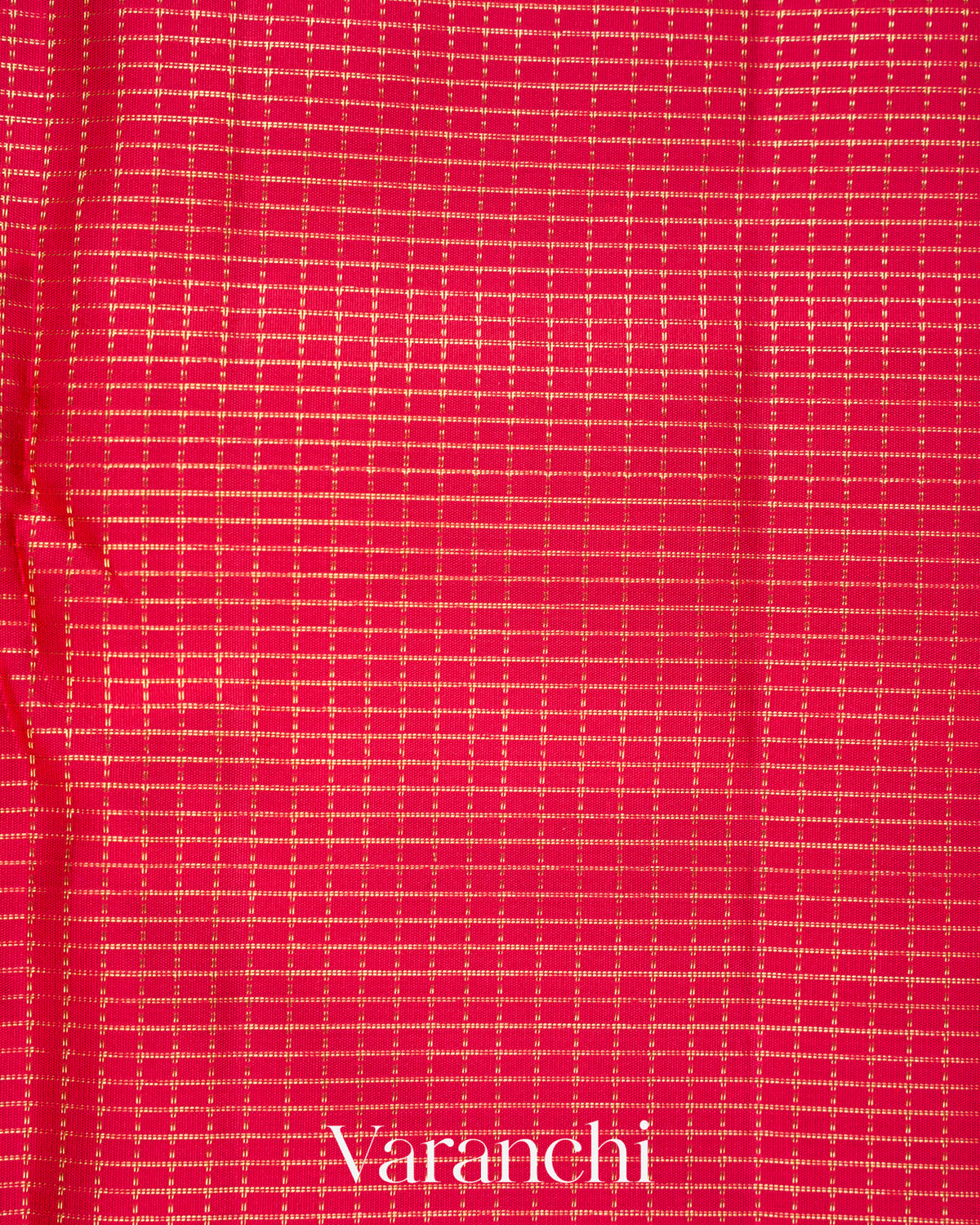 Rani Pink Checkered Pure Kanchipuram Silk Handloom Saree
