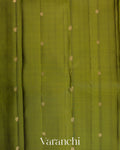 Olive Green Pure Kanchipuram Silk Handloom Saree