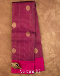 Wine Vaira Oosi Pure Kanchipuram Silk Handloom Saree