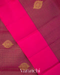 Wine Vaira Oosi Pure Kanchipuram Silk Handloom Saree