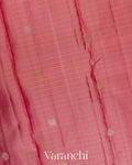 Blush Pink Checkered Pure Kanchipuram Silk Handloom Saree