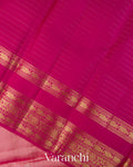 Blush Pink Checkered Pure Kanchipuram Silk Handloom Saree
