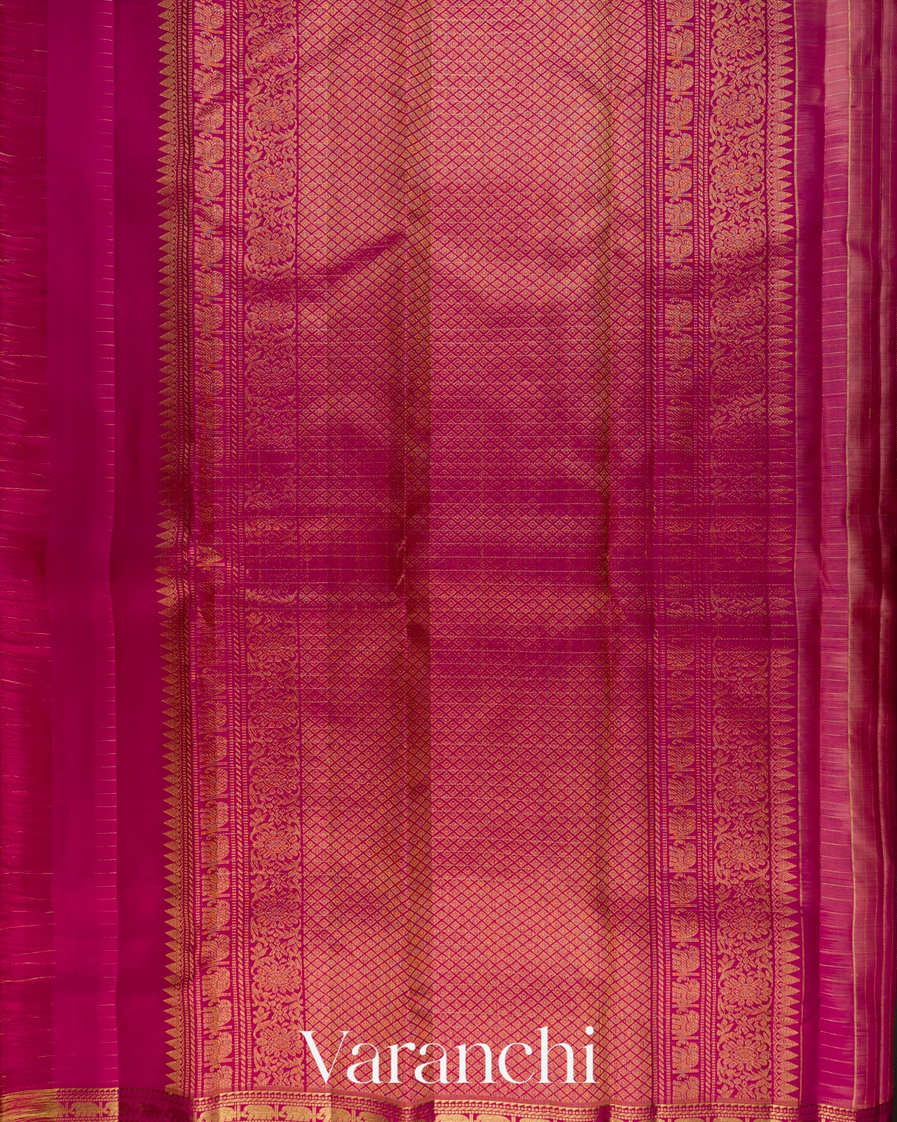 Blush Pink Checkered Pure Kanchipuram Silk Handloom Saree