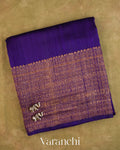 Royal Purple Pure Raw Silk Handloom Saree