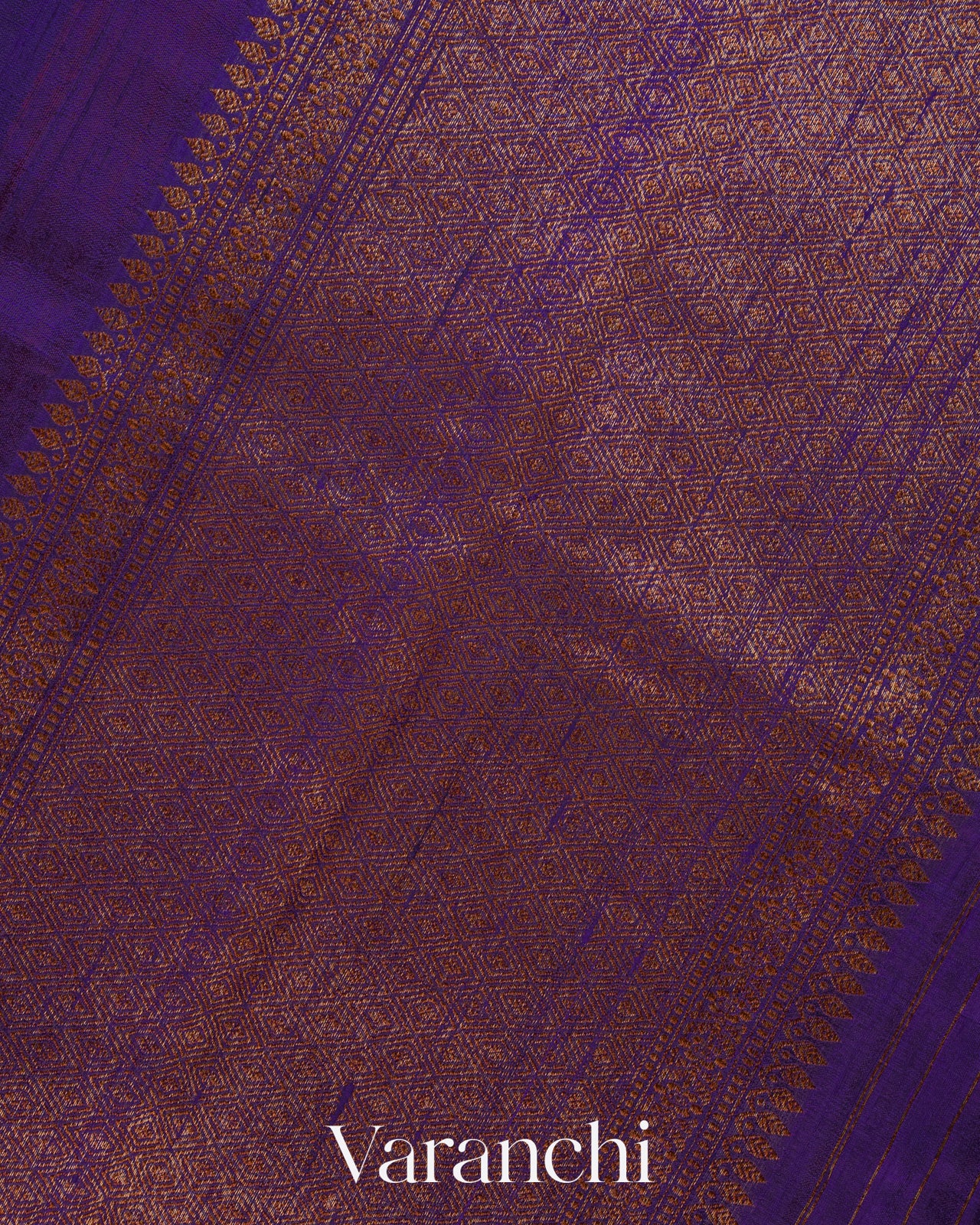 Royal Purple Pure Raw Silk Handloom Saree