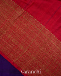 Royal Purple Pure Raw Silk Handloom Saree