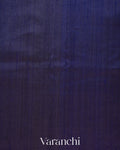 Navy Blue Pure Raw Silk Handloom Saree