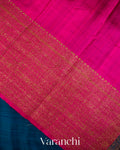 Royal Blue Pure Raw Silk Handloom Saree
