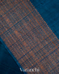Royal Blue Pure Raw Silk Handloom Saree