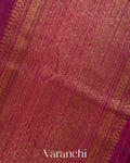 Purple Wine Pure Raw Silk Handloom Saree