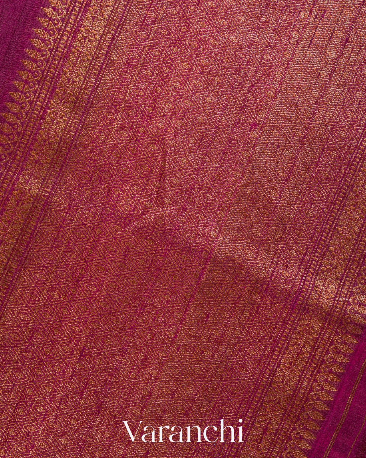 Purple Wine Pure Raw Silk Handloom Saree
