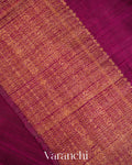 Purple Wine Pure Raw Silk Handloom Saree