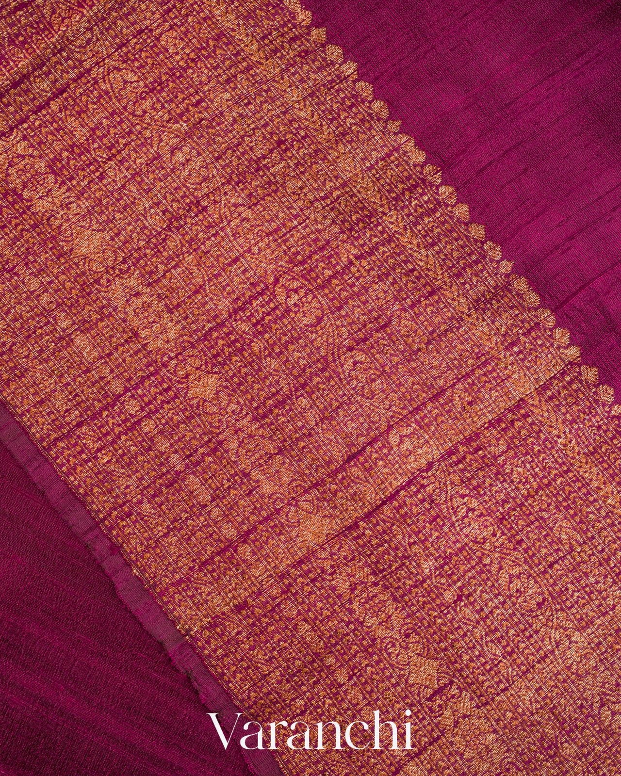 Purple Wine Pure Raw Silk Handloom Saree