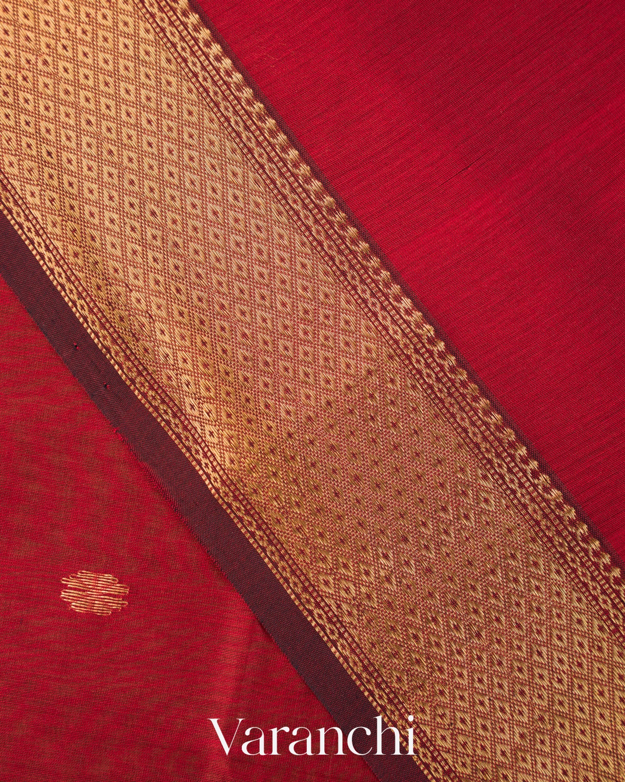 Maroon Pure Maheshwari Silk Cotton Handloom Saree