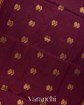 Rust Orange Pure Maheshwari Silk Cotton Handloom Saree