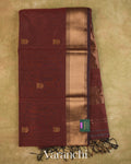 Maroon Pure Maheshwari Silk Cotton Handloom Saree