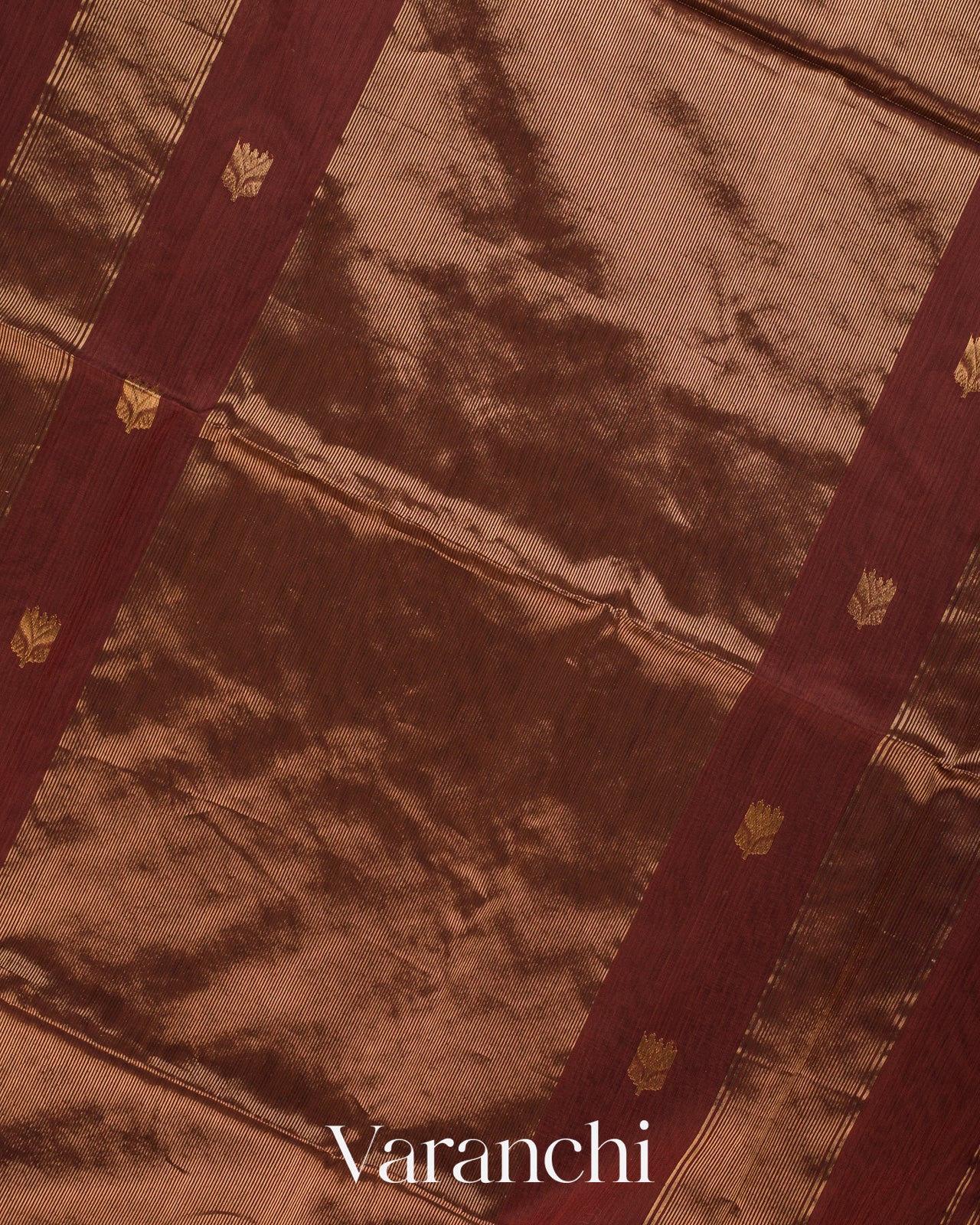 Maroon Pure Maheshwari Silk Cotton Handloom Saree
