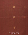 Maroon Pure Maheshwari Silk Cotton Handloom Saree