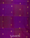 Deep Purple Ombre -Dyed Pure Maheshwari Silk Cotton Handloom Saree