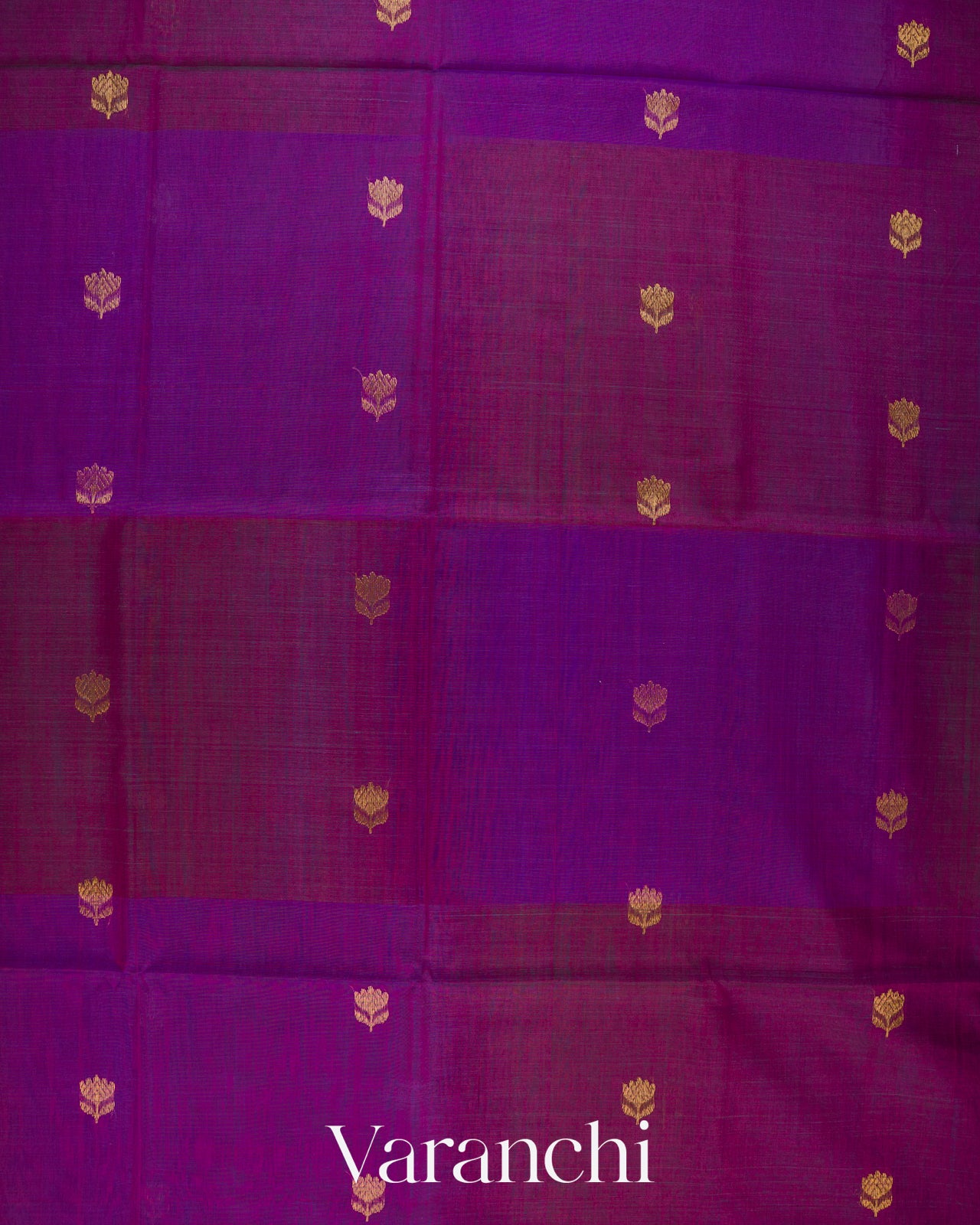 Deep Purple Ombre -Dyed Pure Maheshwari Silk Cotton Handloom Saree