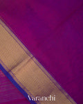 Deep Purple Ombre -Dyed Pure Maheshwari Silk Cotton Handloom Saree