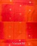 Orange Ombre -Dyed Pure Maheshwari Silk Cotton Handloom Saree
