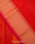 Orange Ombre -Dyed Pure Maheshwari Silk Cotton Handloom Saree