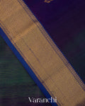 Navy Blue Ombre -Dyed Pure Maheshwari Silk Cotton Handloom Saree